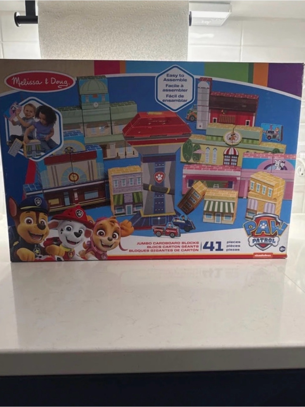 Melissa & Doug PAW Patrol Jumbo Cardboard Blocks - Bright Multicolor